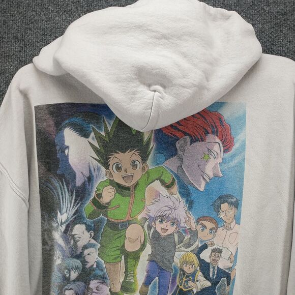 Hunter X Hunter Mens Hoodie Sweatshirt White Medium Long Sleeve Polycotton Anime - Picture 4 of 16